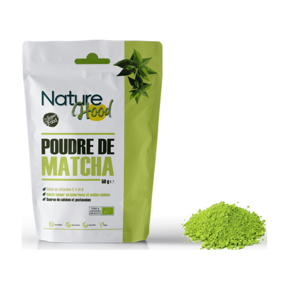 Matcha thé en poudre bio 100% sac 100 gr  Sebala Fruits N°1 en Algérie  ,vente de fruits exotique et hors saison 
