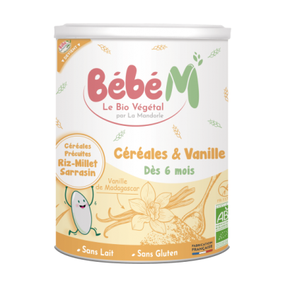 Céréales bébé dès 6 mois,en poudre 5 Céréales Vanille P'TITE CEREALE : le  pot de 415g à Prix Carrefour