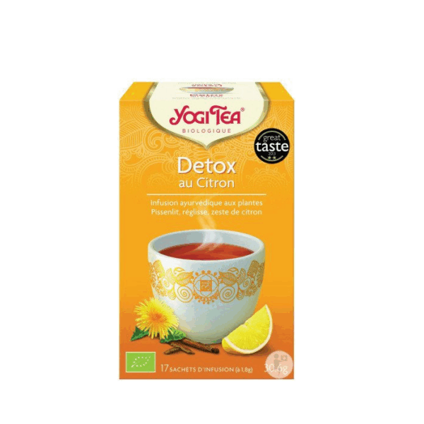 Yogi Tea Détox Au Citron 17 Sachets Infusion