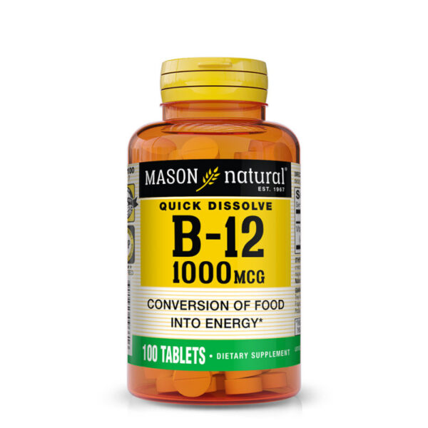 Mason Natural Vitamine B12 1,000 mcg Quick Dissolve 100 Comprimés