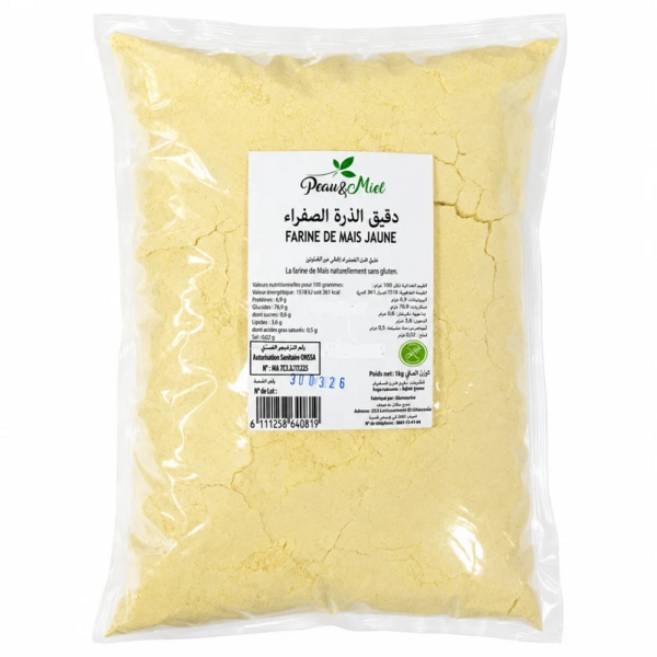 Farine De Maïs Jaune Sans Gluten Peau & Miel 1kg