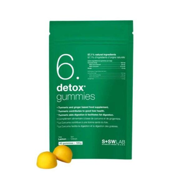 S +SWLAB 6 Détox Gummies Goût Citron 126gr 42 Gommes