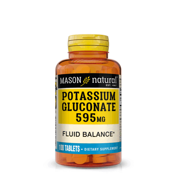 Mason Natural Potassium Gluconate 595mg 100 Comprimés