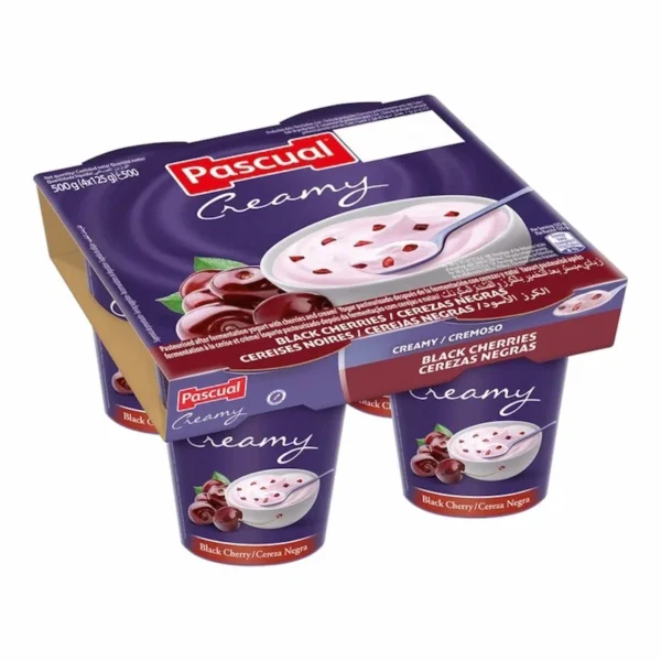 Pascual Yaourt Crémeux Sans Gluten Aux Cerises & Crème 4 x 125g