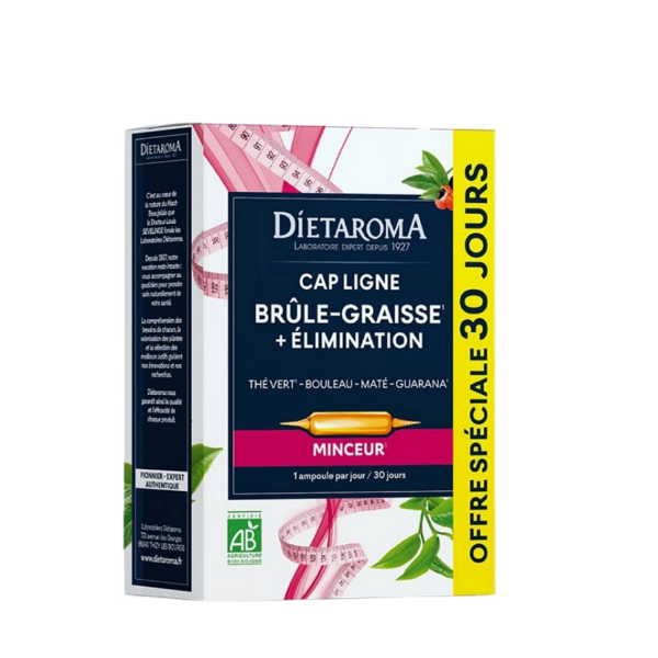 Dietaroma Cap Ligne Brûle-graisse + Elimination Ampoules Bio 20+10u