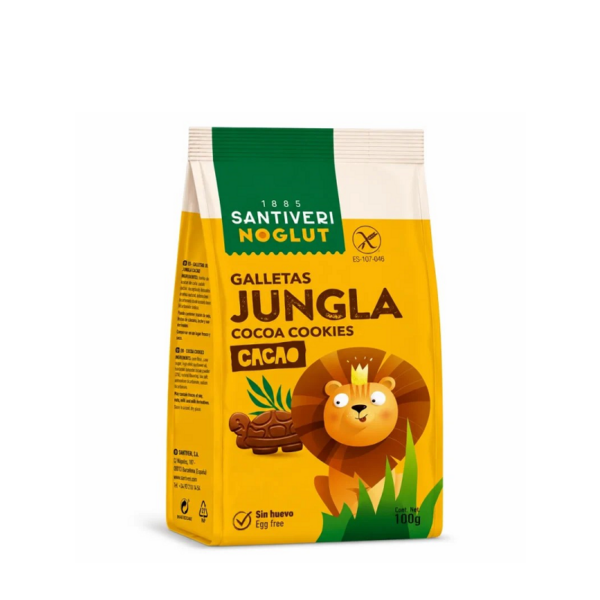 Santiveri Noglut Biscuits Jungle au Cacao Sans Gluten 100 gr