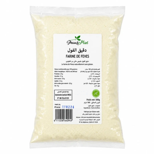 Farine De Fèves Sans Gluten Peau & Miel  500gr